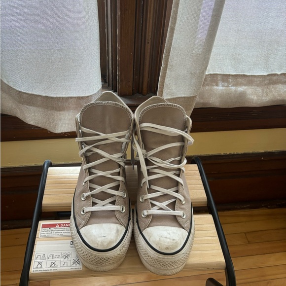 Tan platform converse all stars - Picture 2 of 5